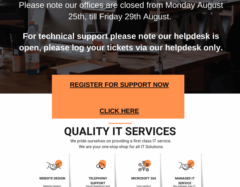 Our Offices are closed